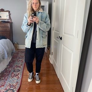 Vintage Sherpa Lined Denim Lee Jacket SZ M